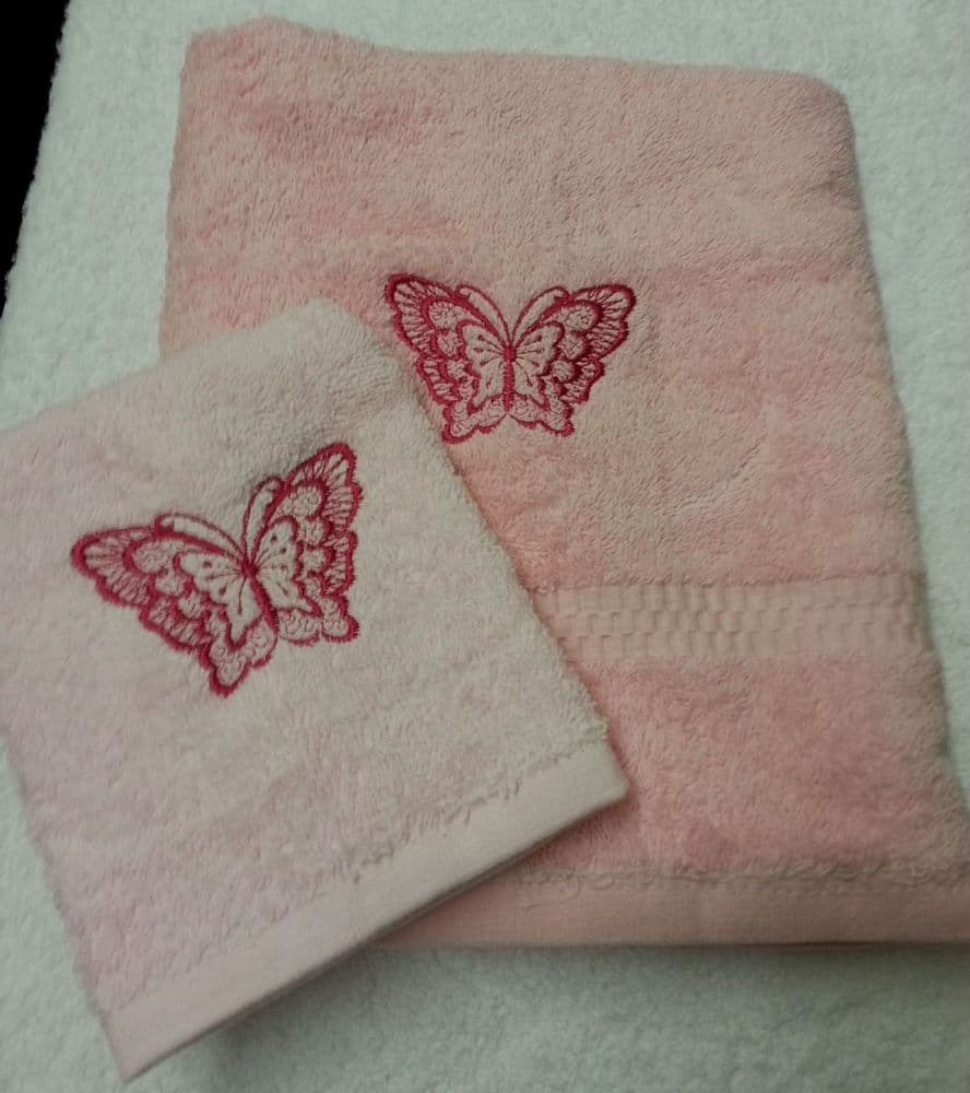 BUTTERFLY PERSONALISED TOWEL SET