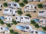 Caravan fabric UK patterned material Fat Quarter - 50cm x 56cm - 100% cotton Camping Van Beach Tree