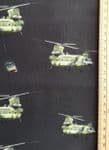 Chinook helicopter fabric UK  material Fat Quarter - 50cm x 56cm - 100% cotton military vehicles