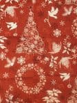 Christmas Red fabric UK patterned material Fat Quarter - 50cm x 56cm - 100% cotton Snowflake