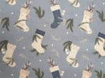 Christmas Stockings fabric UK patterned material Fat Quarter - 50cm x 56cm - 100% cotton winter