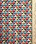 Colourful little multi cubes Fabric UK 80% Cotton 20% Poly material upholstered - Price Per Metre