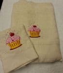 CUPCAKE PERSONALISED TOWEL SET
