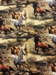 GALLOPING HORSES - Animals - Fabric 100% Cotton - Price Per Metre