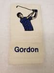 GOLFER BLUE PERSONALISED FACE CLOTH