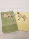 Labrador face cloth - personalised wash flannel - any name embroidered
