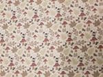 Mushroom forest fabric UK 100% Cotton material in the hedges patchwork / quilting - Price Per Metre