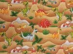 NEW! JURASSIC DINOSAURS - Fabric 100% Cotton - Price Per Metre