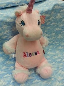 PERSONALISED CUBBIES TEDDY - Unicorn Pink - Teddy Bear