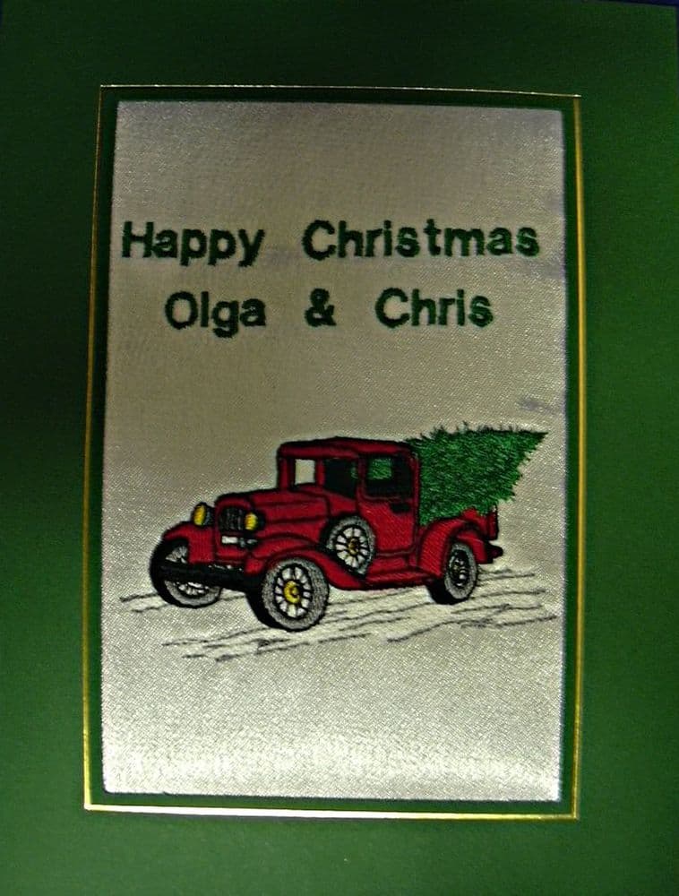 PERSONALISED DRIVING HOME FOR CHRISTMAS CARD