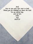 Personalised handkerchief men's Jack wedding hankie by my side gifts short message Just in case