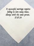 Personalised handkerchief men's wedding hankie successful marriage husband gifts short message