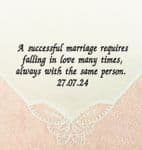 Personalised Ladies wedding handkerchief bride bridesmaid mother flower girl successful marriage