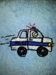 POLICE CAR PERSONALISED TOWEL SET