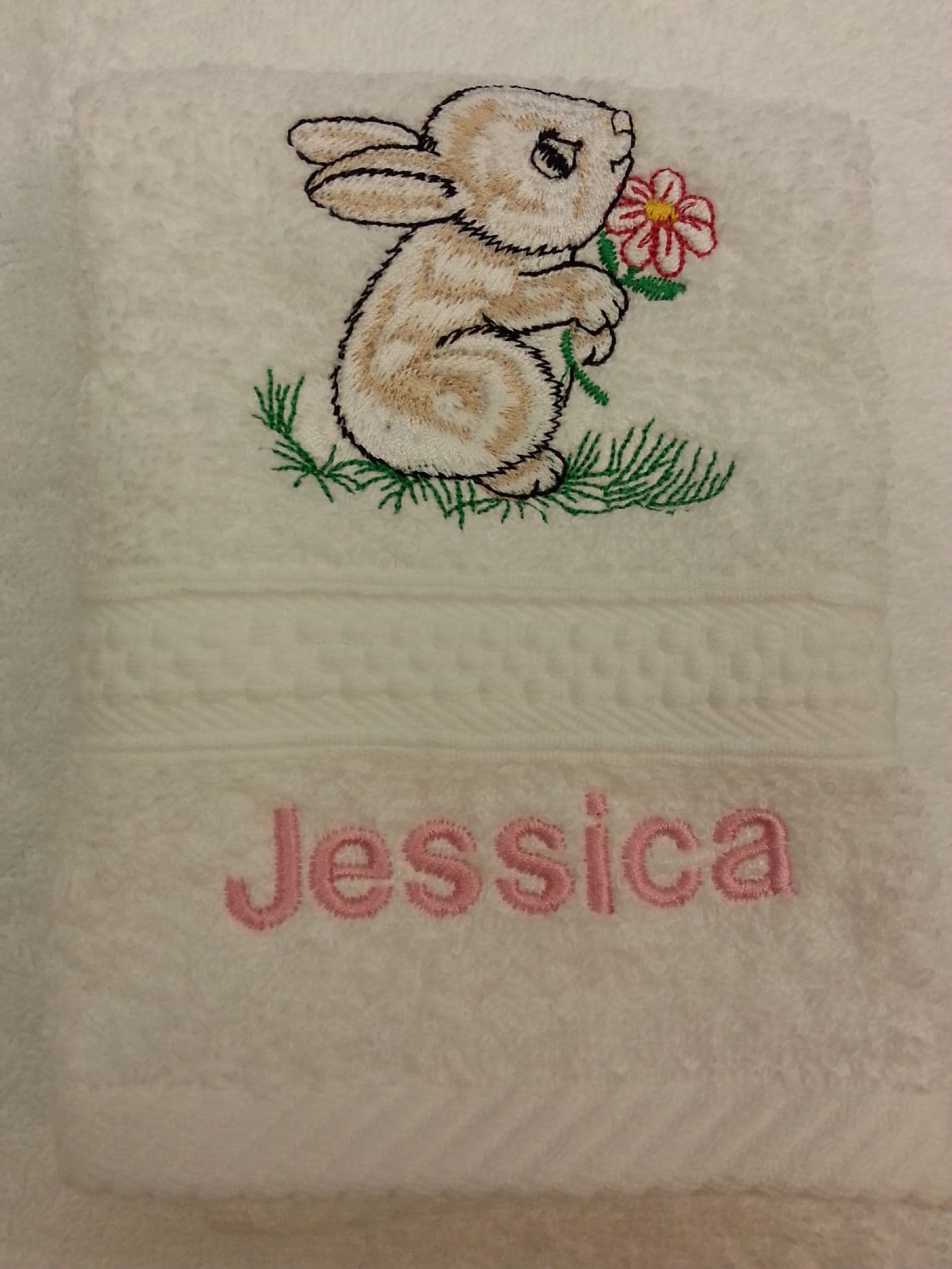 RABBIT PERSONALISED FACE CLOTH