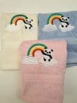 RAINBOW & PANDA PERSONALISED FACE CLOTH
