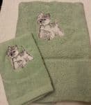 WESTIE PERSONALISED TOWEL SET - DOG