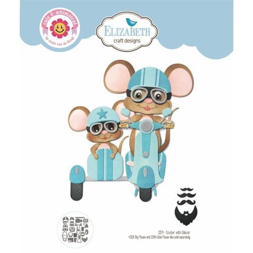 2259 Elizabeth Craft Designs - Dies - Scooter with Sidecar