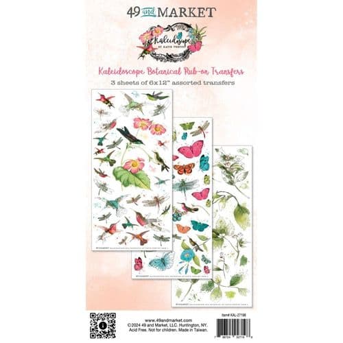 49 And Market Botanical Rub On Transfer Set - Kaleidoscope