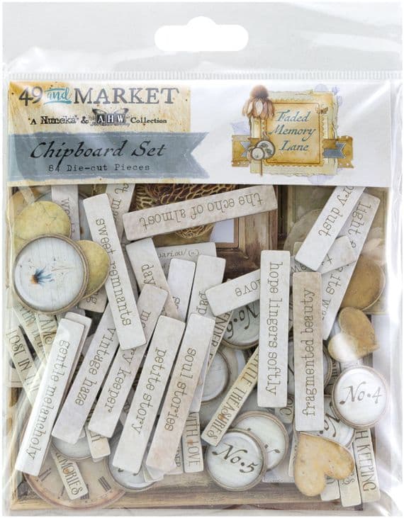 49 And Market -Chipboard Set- Faded Memory Lane