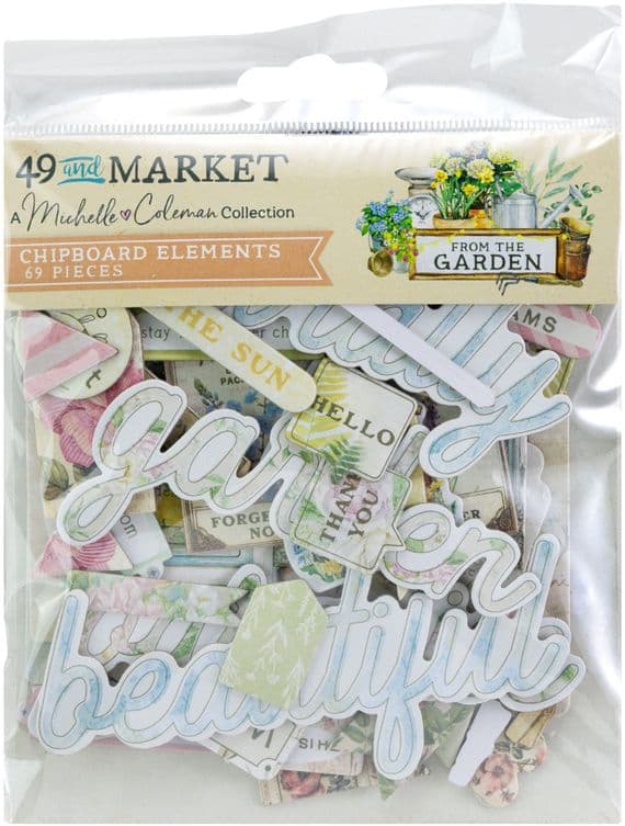 49 And Market -Chipboard Set - From the Garden