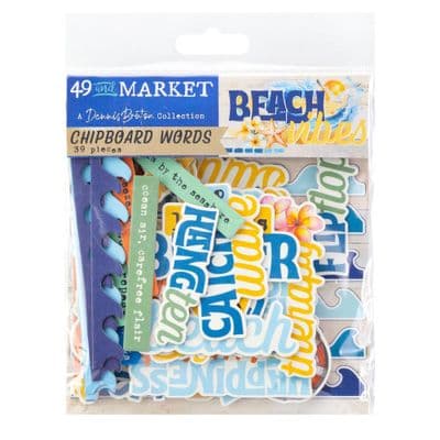 49 And Market - Chipboard Words - Dennis Bruton's Beach Vibes