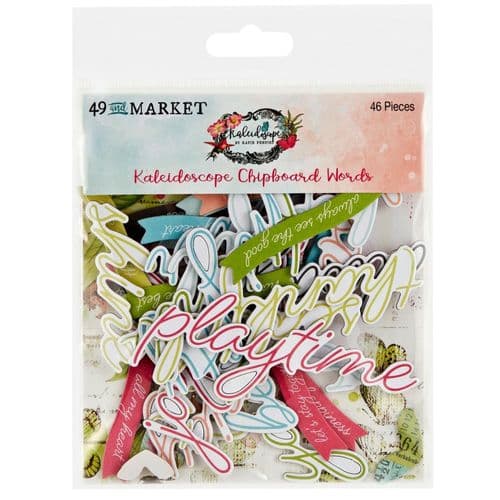 49 And Market Chipboard Words - Kaleidoscope