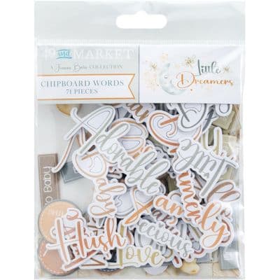 49 And Market - Chipboard Words Little Dreamers