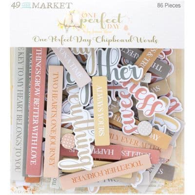 49 And Market - Chipboard Words - One Perfect Day