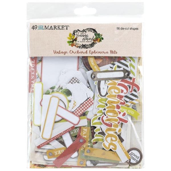 49 And Market Ephemera Bits Die Cut Shapes - Vintage Orchard