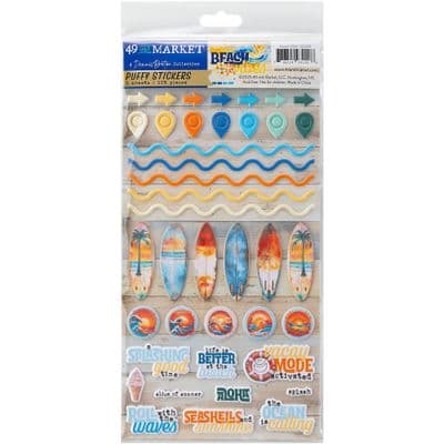 49 And Market - Puffy Stickers - Dennis Bruton's Beach Vibes