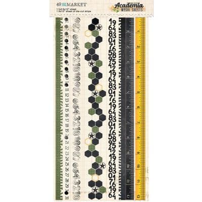 49 And Market Washi Tape Sheet Set - Academia
