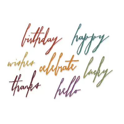 660215 - Sizzix® Thinlits® Die Set -Handwritten Celebrate by Tim Holtz
