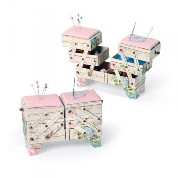 660768 Sizzix ScoreBoards XL Die - Box Cantilever Sewing Box by Eileen Hull