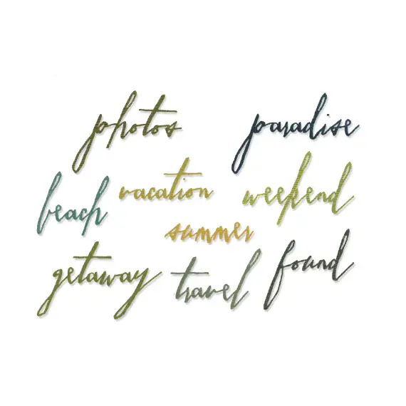 661286 - Sizzix® Thinlits® Die Set -Handwritten Vacation by Tim Holtz