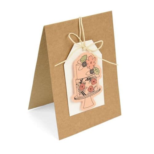 662167 - Sizzix Framelits Die Set 2PK w/Stamp - Floral Cake