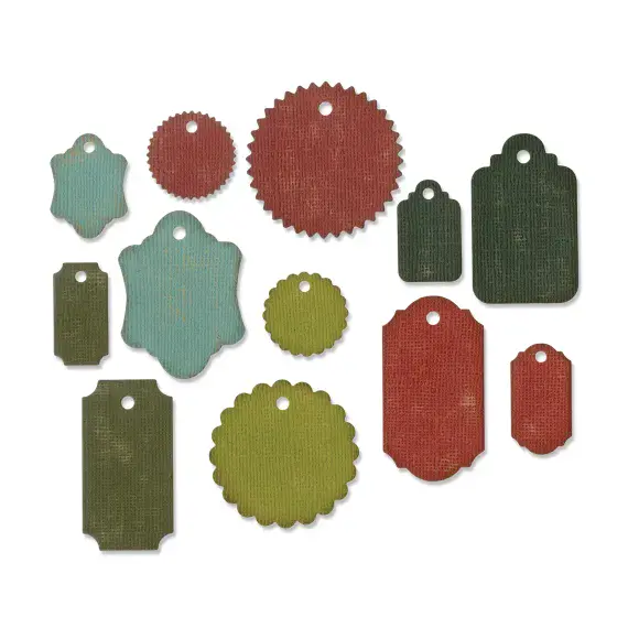 662423 - Sizzix® Thinlits® Die Set 12PK - Gift Tags by Tim Holtz