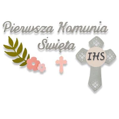 662621 Sizzix Thinlits Die Set 10PK - Pierwsza Komunia Swieta (English: First Holy Communion)