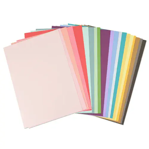 663007 - Surfacez Cardstock, 8 1/4" x 11 3/4", 20 Assorted Colors, 80 Sheets
