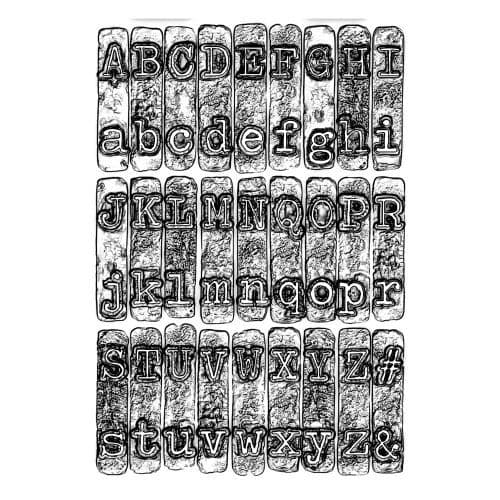 664760 - Sizzix 3-D Texture Fades Embossing Folder - Typewriter by Tim Holtz