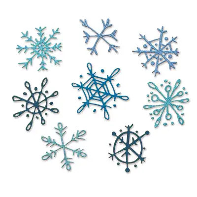 665582 - Sizzix® Thinlits® Die Set - 8PK Scribbly Snowflakes