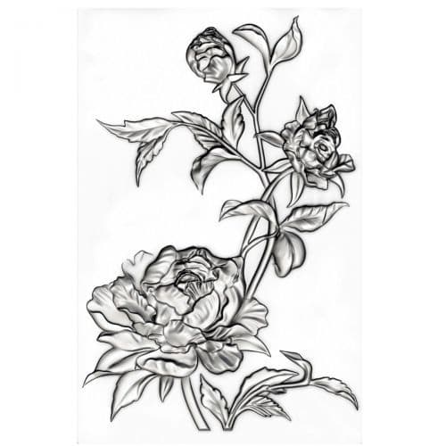 665632 - Sizzix 3-D Texture Fades Embossing Folder - Mini Roses by Tim Holtz