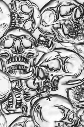 665771 - Sizzix 3-D Texture Fades Embossing Folder - Skulls by Tim Holtz