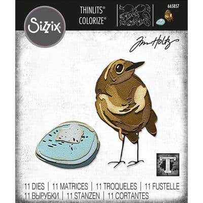 665857 - Sizzix® Thinlits® Die Set 11PK  Bird & Egg Colorize by Tim Holtz