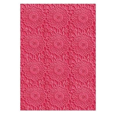 665915 - Sizzix 3-D Textured Impressions Embossing Folder - Crochet Mandala by Eileen Hull