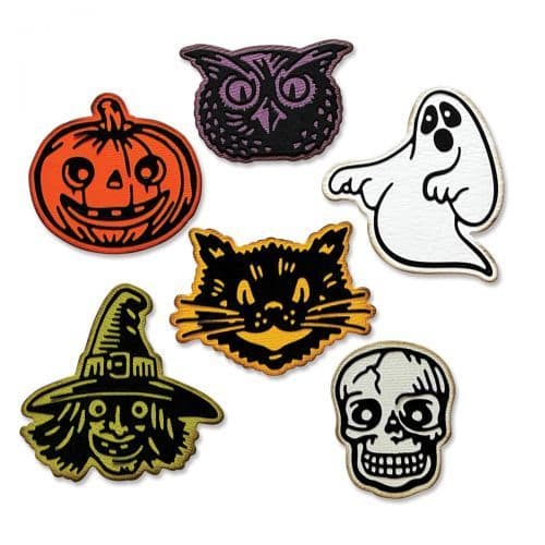 666000 - Sizzix Thinlits Die Set 12PK - Retro Halloween by Tim Holtz