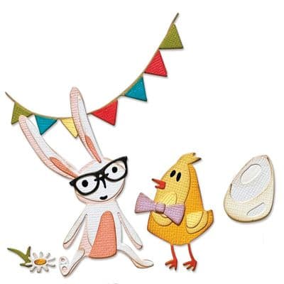 666561 - Sizzix® Thinlits® Die Set 17PK – Vault Bunny + Chick by Tim Holtz
