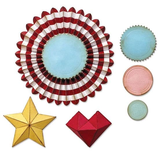 666567 - Sizzix® Thinlits® Die Set 7PK  Vault Rosettes by Tim Holtz