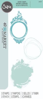 666631 -Sizzix™ Clear Stamps Set 3PK - Artsy Regal Frames by 49 and Market