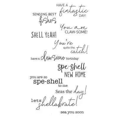 666668 - Sizzix Clear Stamps Set 11PK - Seas The Day